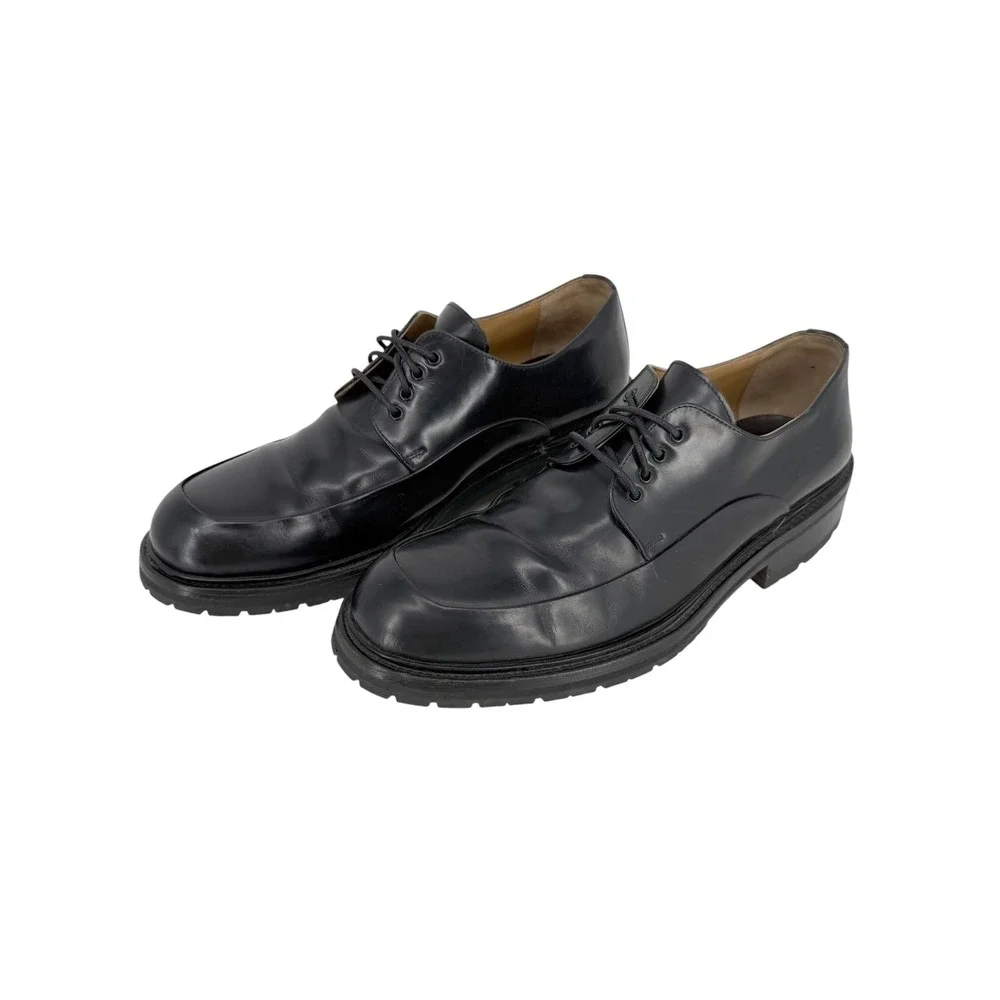 To Boot New York Apron Toe Derby Shoes Men 10.5 Black Leather Chunky Lug Sole
